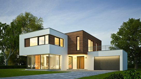 Moderne Stadtvilla im Baushaus-Stil