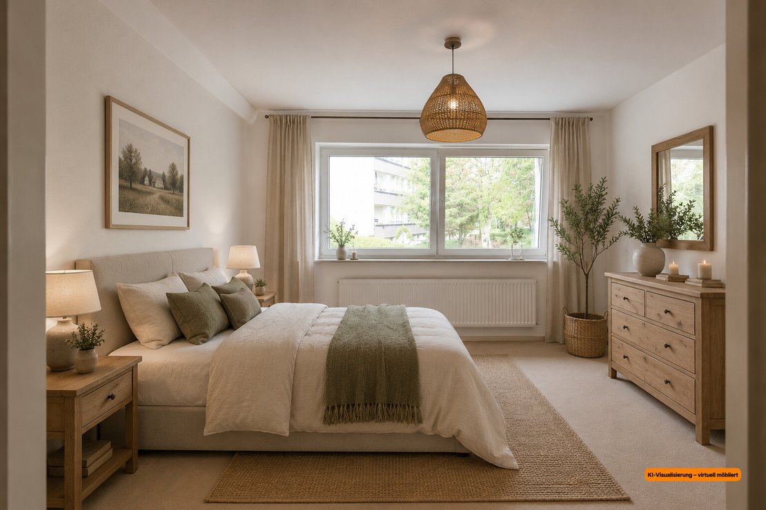 Schlafzimmer mit KI erstellt